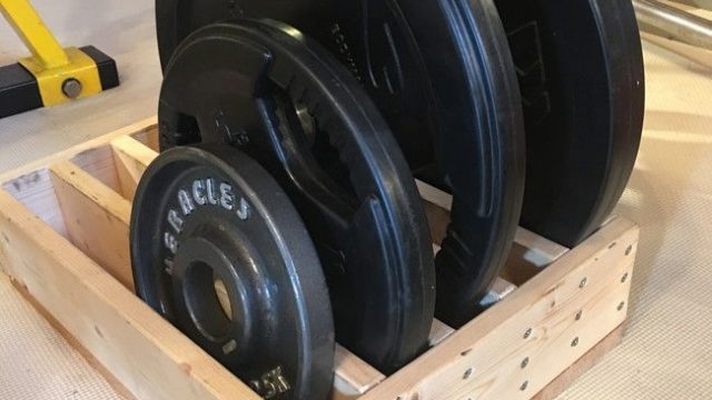 【自作】木製オリンピックプレートホルダー
